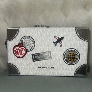 NWT- Michael Kors Optic White Trunk Crossbody Bag